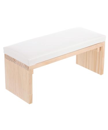 HEALLILY Nail Art Hand Rest Manicure Hand Pillow Wooden Manicure Cushion Manicure Wrist Pillow Nail Art Wood Rest Hand Pillow for Nail Salon Home White 30x13cm