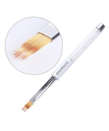 MUOBOFU 2pcs Ombre Nail Brushes Kolinsky Bristles Rhinestone Handle - Professional Gradient Manicure Tools for DIY Home Salon, Acrylic Painting & Halloween Designs - Black & White - Buy Online on GoSupps.com