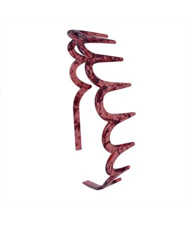 Fodattm 2pcs Zigzag Hair Comb & Plastic Headband | Stylish Women Hair Accessories for All Hair Types - Buy Online on GoSupps.com