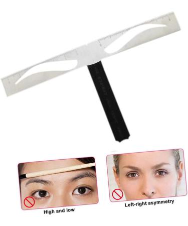 Beavorty Eyebrow Shapes Stencil 2 Pcs Eyebrow Stencil Eyebrow Balance Ruler Brow Stencils Stainless Steel Triangular Ruler - Buy Online on GoSupps.com