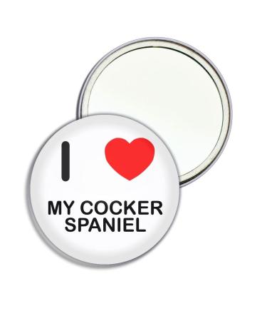 I Love My Cocker Spaniel - 77mm Round Compact Mirror