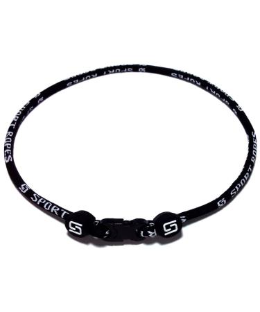 Sport Ropes Single Titanium Necklace - Choose from Multiple Colors and Sizes Including Our Philippians 4:13 Necklace Black 22"