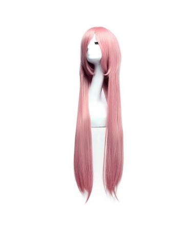 MapofBeauty 40" Anime Costume Long Straight Cosplay Wig Party Wig (Pink)