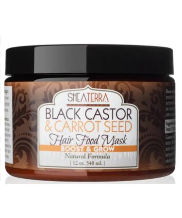 Shea Terra Black Castor & Carrot Seed Hair Food Mask - 12 Ounce