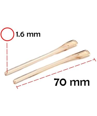 Veerji Glasses Replacement Bars | Arm Frame Repair Accessories | 2 Pairs Beige Transparent End Tips & Iron Replacement Earplugs for Thin Metal Glasses - Buy Online on GoSupps.com