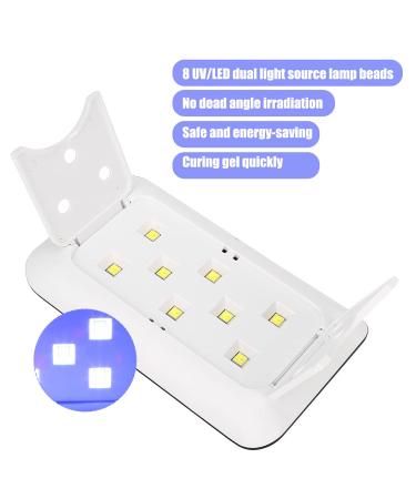 Pongnas Foldable UV-LED Gel Nail Lamp - Portable 24W Nail Dryer with Sensor for Fingernail & Toenail Polishes - Black - Buy Online on GoSupps.com