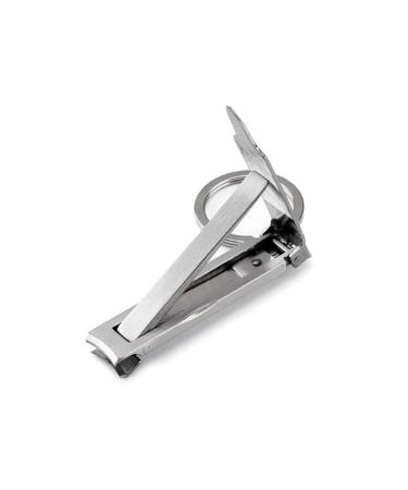 HCHGJKN Nail Clippers Stainless Steel Ultra-thin Foldable Hand Toe Nail Clippers Cutter With Keychain Cutter TrimmerNail Art Tool(Silver)