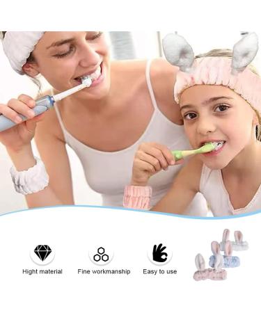 3 Piece Elastic Rabbit Ear Hairlace Colorful Facial Headband Soft Cute Makeup Spa Bunny Headband for Adults - Buy Online on GoSupps.com