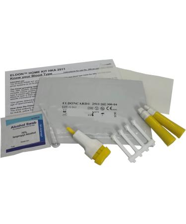 Eldoncard Home Blood Group Test Kit - ABO & Rh Type Test + 2 Extra Lancets FREE - Buy Online on GoSupps.com