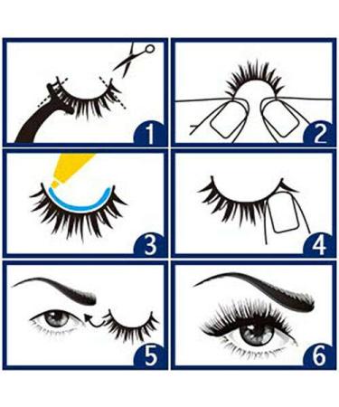 3D Fake Eyelashes - Natural Look Reusable Pairs (G800) | 5 Pieces Pack | International Shipping - Buy Online on GoSupps.com