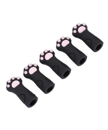 Silicone Cuticle Trimmer Cover Protector Lightweight Anti-Abrasion Cat Paw Shape Cuticle Scissors Cover (Black)
