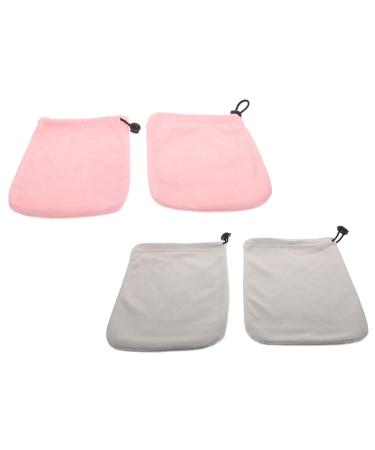 minkissy 2 Pairs Wax Thermal Insulation Gloves Kerotherapy Hand Cover Cracked Heel Socks Spa Wax Warmer Hand Moisturizer Gloves Hand Treatment Mitt Plush Keep Warm Work French