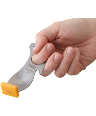 CRKT Eat'N Tool Outdoor Spork Multitool - Durable & Lightweight for Camping, Hiking, Backpacking - Silver Carabiner 9100C - Buy Online on GoSupps.com