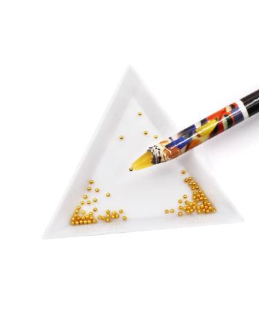 MOPRETTY Diamond Crystal Picker Set with Yellow Long Pencil Nail Art Gem Wax Pen - 2pcs + 3 Triangular Plates - Buy Online on GoSupps.com