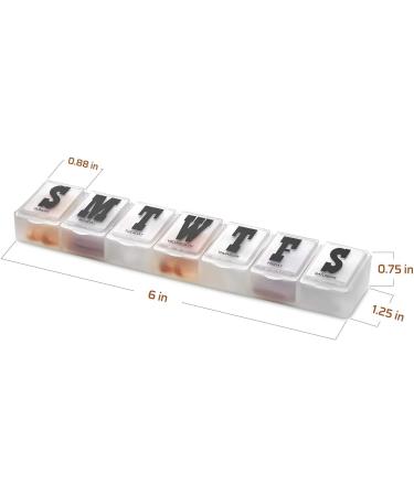 Weekly Pill Dosers - 2-Pack Medication Planner & Reminder for Vitamins | Organize Pills by Day for Travel & Daily Use - Buy Online on GoSupps.com