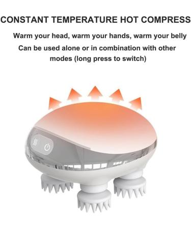 Scalphero - Intelligent Wireless Scalp Massager | Portable Waterproof Head Massage Device with Red Light - Buy Online on GoSupps.com