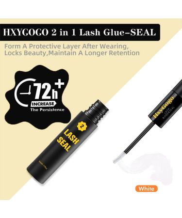 HxyGogo 2-in-1 Bond and Seal Lash Glue for DIY Cluster Lashes - Super Strong Hold, Latex-Free, Waterproof - Pink - Buy Online on GoSupps.com