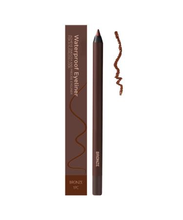 Sinye Eyeliner Pencil Double Sharp Eye Pencil 24 Hours Waterproof Eyeliner 2in1 Accurate Clothing and Eyebrow Pencil Smooth and Easy to Color No Smudging Bronze