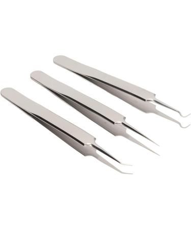Qukaim Pimples Tweezers Extractor Stainless Steel Blackhead Tweezers Extractor Tool for Pimples Whiteheads and ComedonesSet of 3 - Buy Online on GoSupps.com