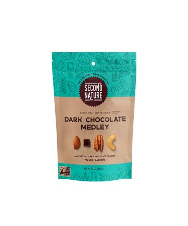 Second Nature Dark Chocolate Medley Trail Mix, 12 oz. Resealable Pouch (Pack of 1) – Certified Gluten-Free Snack – Dark Chocolate and Nut Trail Mix Ideal for Quick Travel Snacks Dark Chocolate Medley 12 Ounce (Pack of 1)