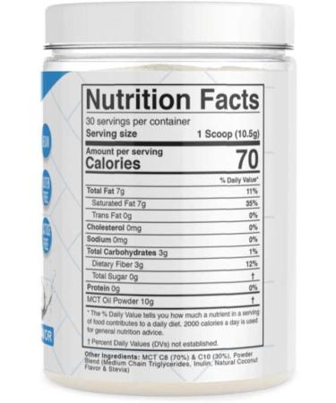 Keto Zone MCT Oil Powder | Coconut Cream Flavor | 30 Day Supply | 0 Net Carbs | All Natural Keto Approved for Ketosis - Buy Online on GoSupps.com