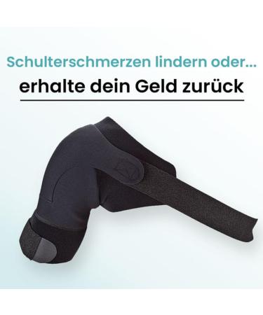 Meion Neuleben Recover: Adjustable Neoprene Shoulder Support Bandage for Stability & Pain Relief - Unisex for Left/Right Shoulder - Ideal for Arthritis & Luxation - Black - Buy Online on GoSupps.com