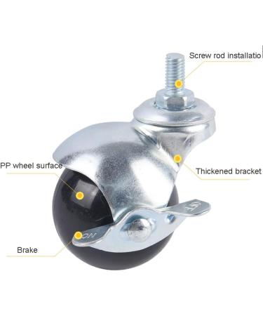 Threaded Shaft Swivel Castors Ball Castors Threaded Shaft Swivel Castors Ball Castors with Brakefor Furniture Sofa Chairs 2" Set of 4(2*Without Brake 2*Brake 50mm) 50mm 2*without Brake 2*brake - Buy Online on GoSupps.com