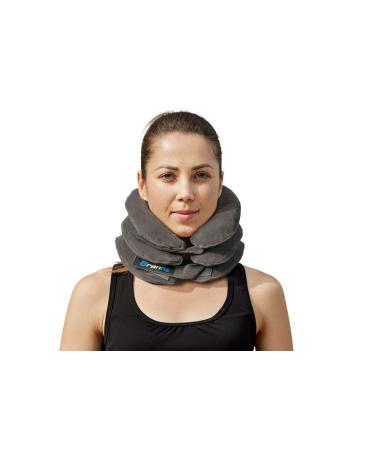 Best Cervical Neck Traction Device & Collar Brace by BRANFIT Inflatable & Adjustable Neck Support Pillow is Ideal for Spine Alignment & Chronic Neck Pain Relief