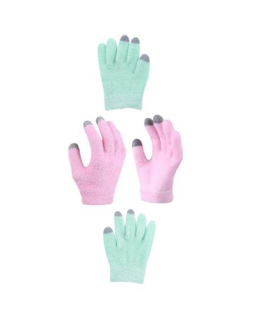 Housoutil 2pairs Gel Touch Screen Gloves Moisturizing Gloves for Dry Hands Overnight Sleeping Gloves Kids Gloves Knitted Gloves Gels Hand Cover Yarn Hand Take a Bath