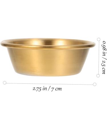 IMIKEYA Spice Dish 8 Pcs Stainless Steel Sauce Dish Multipurpose Can Stainless Steel Dessert Dishes 7X7X2.5cmx2pcs Goldenx2pcs - Buy Online on GoSupps.com