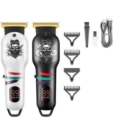 Pro Hair Clipper Beard Trimmer Barber Clipper Cordless Professional Rechargeable Hair Trimmer for Men(Black) - Buy Online on GoSupps.com