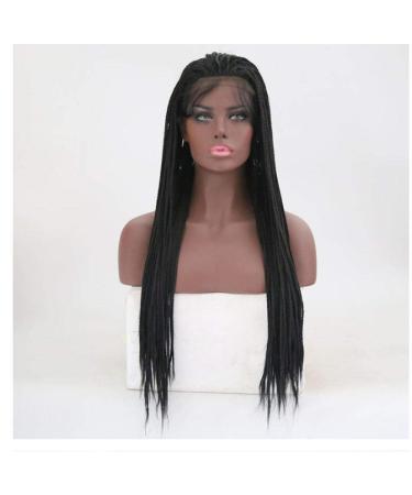 BGHJUE N Wig African Braid Synthetic Wig For Women Left Side Parting White Color Heat Resistant Replacement Hair Wigs High Density