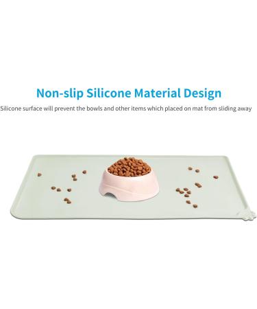 AUDWUD Silicone Waterproof Dog & Cat Feeding Mat | Anti-Slip Pet Bowl Mat 47x30 cm Beige - Perfect for International Shipping - Buy Online on GoSupps.com