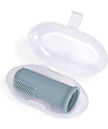 Baby Finger Toothbrush Food Grade Silicone Tooth Cleaner 0-2 Years Infant Toddler Soft Silicone Training Aid BPA Free 2 Pack (Clay+Dark Grey) - Buy Online on GoSupps.com