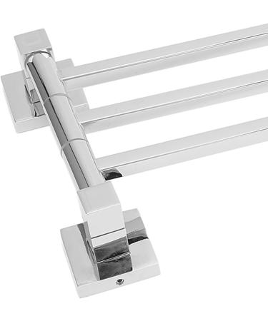 Stainless Steel 180 Rotatable Bath Towel Bar & Rack - Chrome Plated Towel Hanger for Bathroom | Durable Towel Holder & Bathrobe Storage - Buy Online on GoSupps.com
