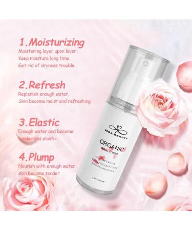 M&A Beauty Organic Rose Water Toner 100ml - Soothing Face Mist for Hydration & Redness Reduction | International Shipping Available - Buy Online on GoSupps.com