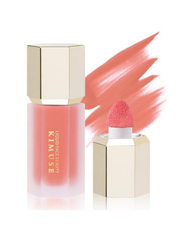 Kimuse Gel Cream Blush liquid blush natural look Dewy Finish Liquid Blush Blush liquid Rouge-Make-up 4ml (Peace-Peachy Pink)