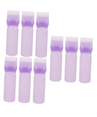 FRCOLOR 9 Pcs Medicine Bottle Hair Oiling Applicator Color Applicator Bottle Oil Bottle with Comb Hair Applicator Shampoo Hair Colour Oil Comb Applicator Hair Comb Plastic Grow Hair 17.5X4.5CMx3pcs As Shownx3pcs