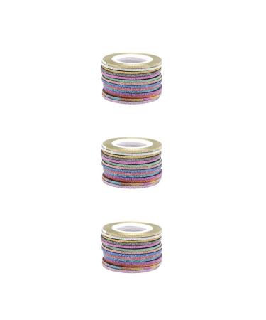 Multicolored Nail Art Striping Tape Set - 3 Set, Wide Application, Fashionable & Unique Design, Good Gifts - Random Color 2MM x 3Set - Buy Online on GoSupps.com