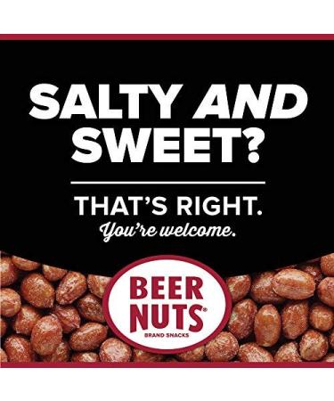 BEER NUTS Original Peanuts 12oz Resealable Cans (3 Pack) - Sweet & Salty Roasted Bar Nuts - Gluten-Free, Kosher, Low Sodium - Made in USA - Buy Online on GoSupps.com