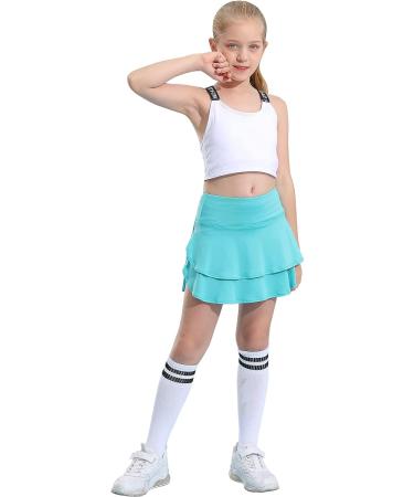 Dancer Queen Girls Tennis Skort with Shorts | Turquoise | Size 8-9 Years - Buy Online on GoSupps.com