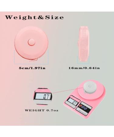 2 Pack Soft Automatic Retractable Tape Measure - 60inch/150cm Body Waist Tailor Sewing Craft Cloth Fabric Mini Collectible Pocket Kids Measuring Tool - Green Pink Set - Buy Online on GoSupps.com
