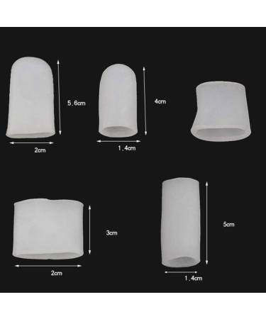 Healifty Silicone Finger Sleeves - 10pcs Toe Caps for Toe Protection and Relief from Ingrown Toenails, Blisters, Hammer Toes - Finger Covers - Buy Online on GoSupps.com