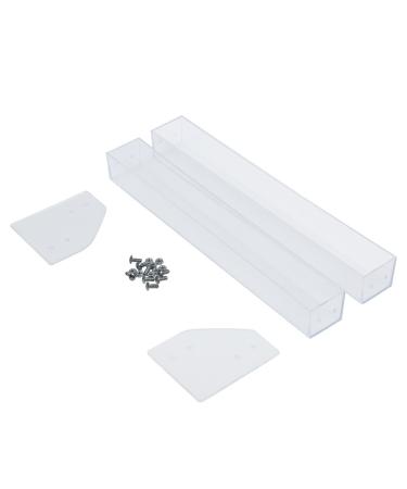 Psytfei Clear Acrylic Nail Polish Organizer Makeup Nail Polish Bottles Tray Tabletop Display Storage for Home (Two Layers)