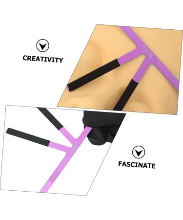 Baluue 3pcs Stainless Steel Eyebrow Ruler Eyebrow Positioning Ruler Eyebrow Stencil Kit 13.8x7cmx3pcs Purplex3pcs - Buy Online on GoSupps.com