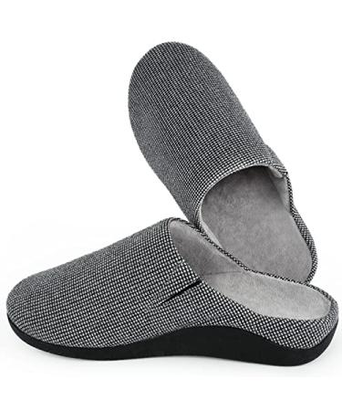 V.Step Orthotic Slippers with Arch Support Orthopedic House Slipper for Men Women Plantar Fasciitis Flat Foot Upgrade Grey 8.5 Wide Women/6.5 Men Grey