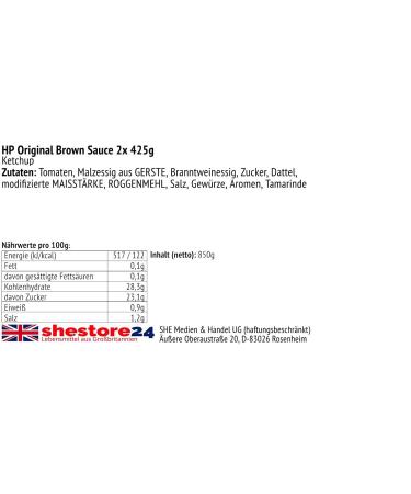 HP Sauce Original 2x425g - Authentic British Condiment | Buy Online Internationally - Buy Online on GoSupps.com