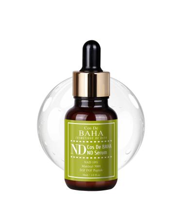 Cos De BAHA Advanced NAD 10% & Matrixyl 3000 Serum 1 Fl Oz Topical Antioxidant Peptide Face Serum with Hyaluronic Acid (Cosmetic Use Only) (30 ml)