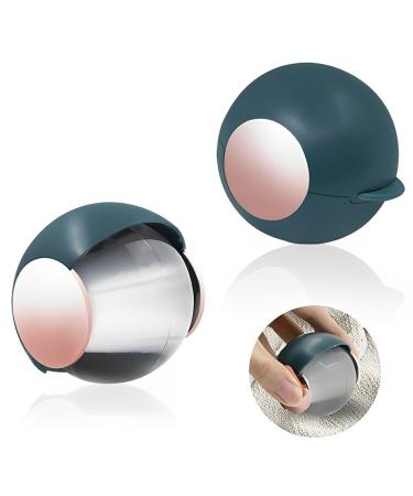 Washable sticky gel lint ball for pet hair reusable gel foot roller mini lint removal tool portable trip dust dust lint remover (deep green * 2PCs)