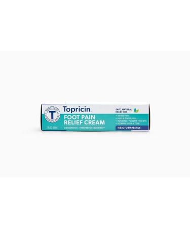 Topricin Foot Pain Relief Cream - 2 OZ | Soothes and Relieves Discomfort - Buy Online on GoSupps.com